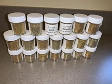 20 Jars Ultra Fine Gold Glitter