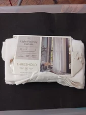 Threshold Cream Farrah Light Filtering Single Curtain Panel 54" x 84" OPEN BOX