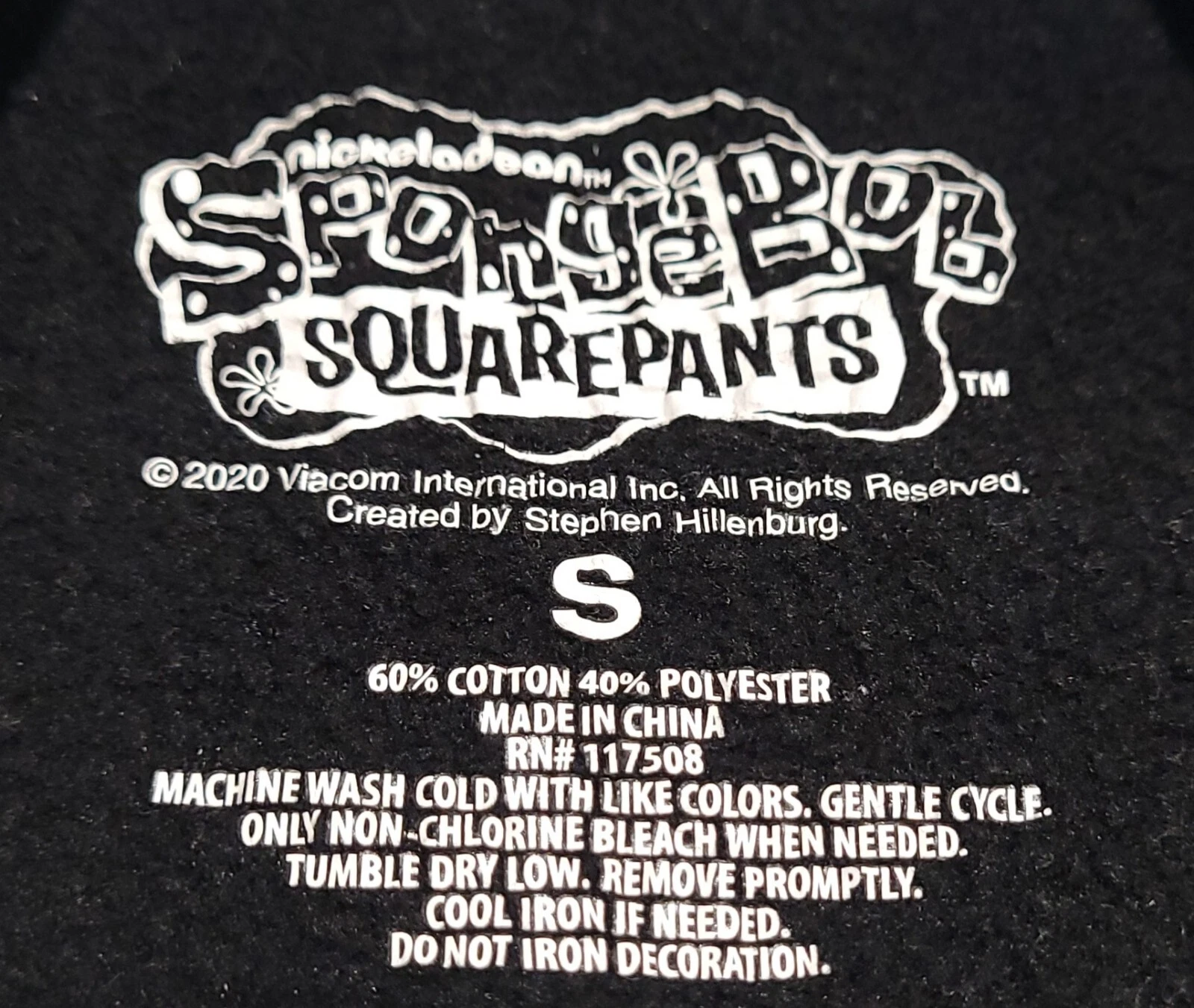 Nick 90s Spongebob Squarepants Embroidered Sweatshirt Size Small NWOT