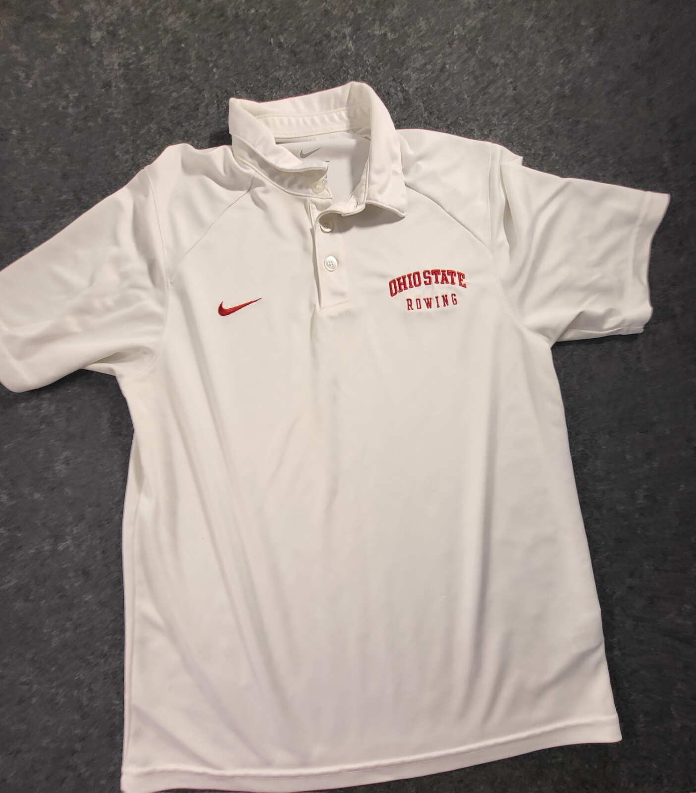 FILA Ohio State Buckeyes Rowing Polo Shirt Uomo S Nike Dri Fit Go Bucks NCAA Big 10