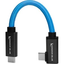 Kondor Blue 6-Inch USB-C Right Angle to Straight Cable for 8K Video Transfer