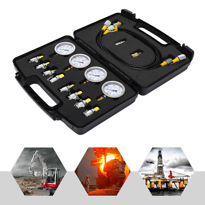 #ad #ad Hydraulic Pressure Test Kit Diagnostic 4 Gauge 3 Coupling 10 Tee Connectors Set $68.66