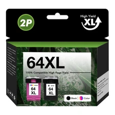 64XL XXL Black Color Ink Cartridge 64 XL for HP Envy 7155 7158 7855 7858 Printer