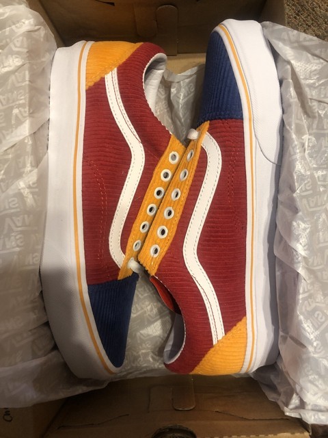 red blue orange vans