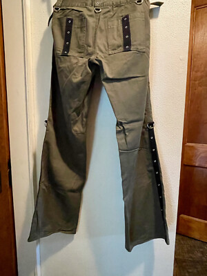 RARE Vintage Y2K NWOT Tripp NYC bondage pants 5 wide leg army