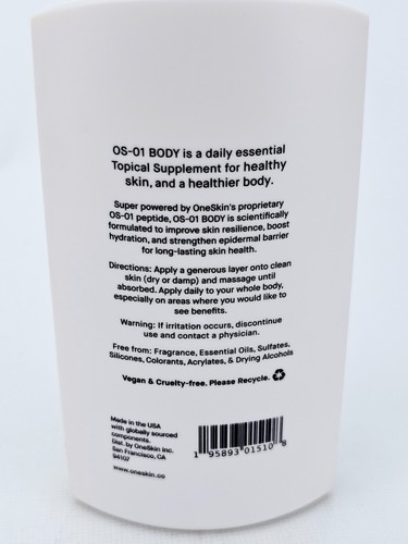 One Skin OS 01 Body Topical Supplement Essential Moisturizer Pump 8.45 oz - Picture 4 of 6