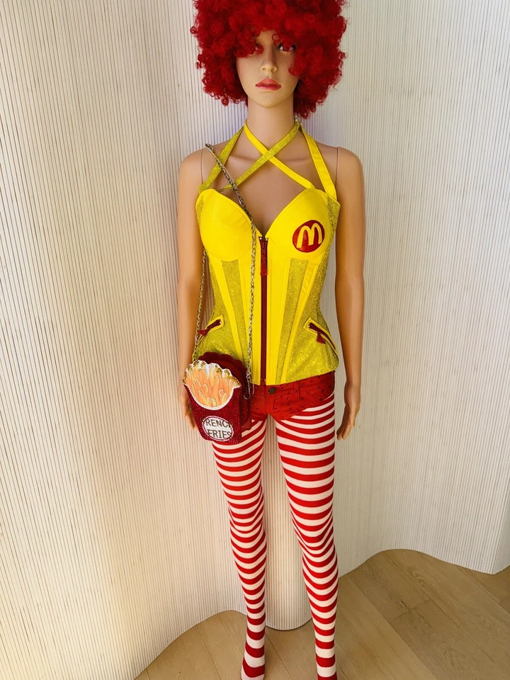 Disfraz de Halloween Ronald Mcdonald Corsé Juegos con disfraces XS Sexy Conjunto Único Lencería Foto 3 de 4