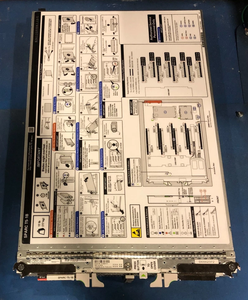 SUN ORACLE T5-1B Blade Server - Sparc 16-Core 3.6GHz 7052321 7078262 7309325 - Image 2 of 4