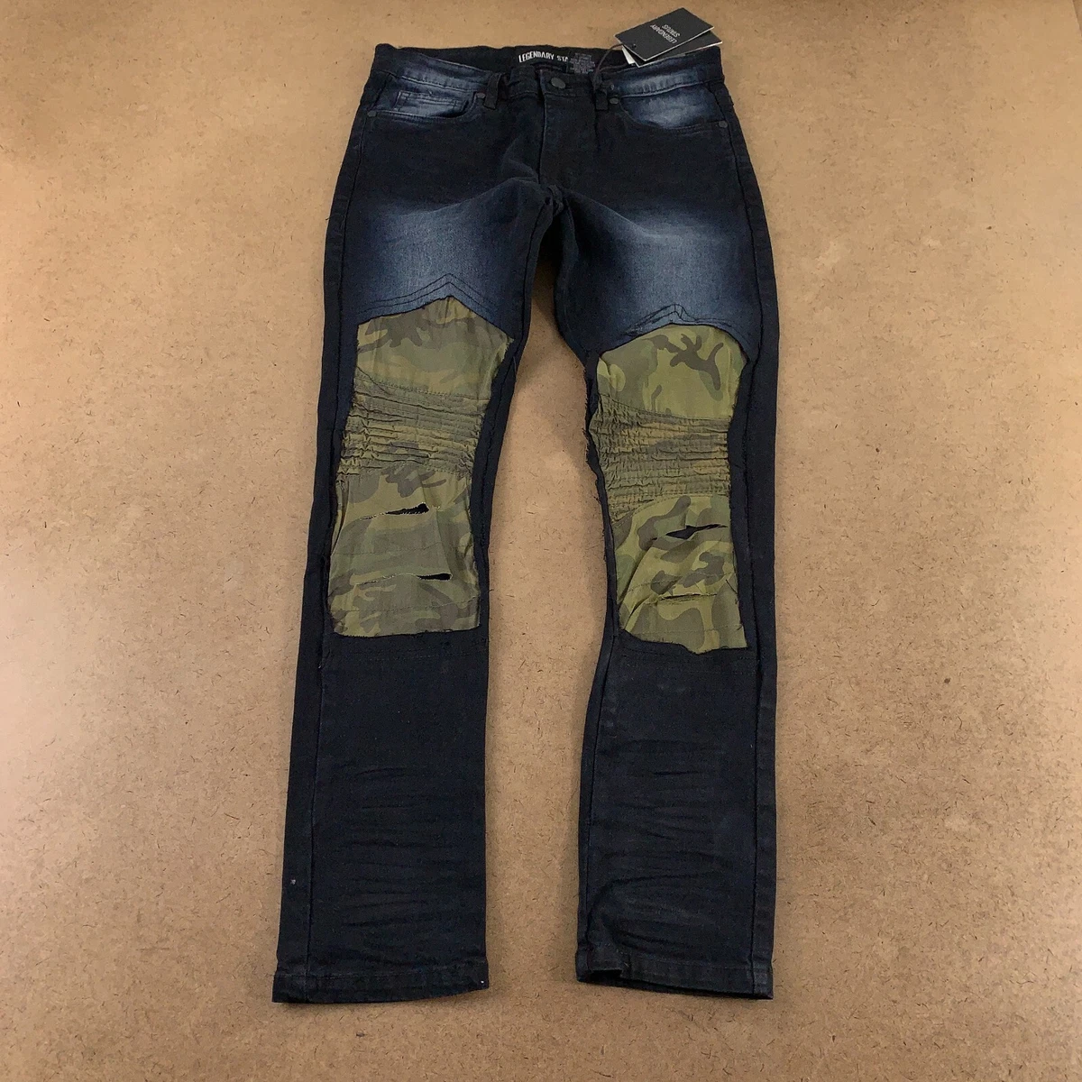 Camo patch deals jeans