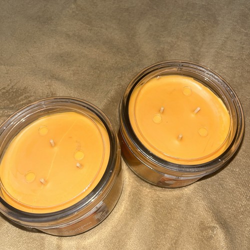 Nuovissimo 2 x Mainstays Frosted PUMPKIN Cupcakes grande candela 3 stoppini 11,5 once NUOVO - Foto 18 di 24