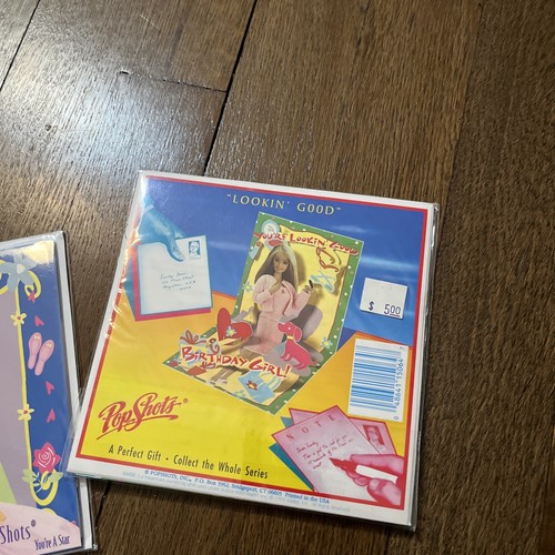 2 Vintage 1999 Pop Shots Pop Up Barbie 3D Birthday Card - Picture 5 of 6