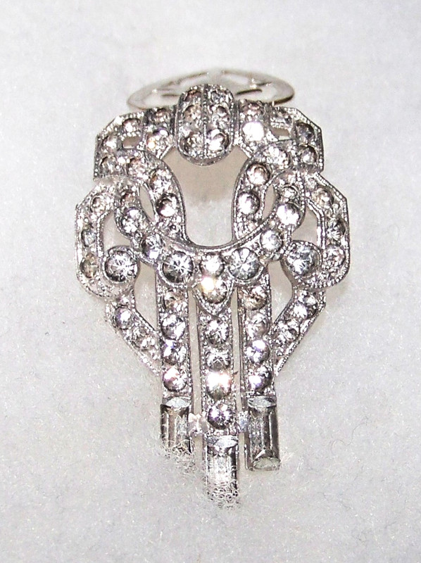 ANTIQUE RHINESTONES CLIP for COAT, SCARF, HAIR, HAT or WHATEVER