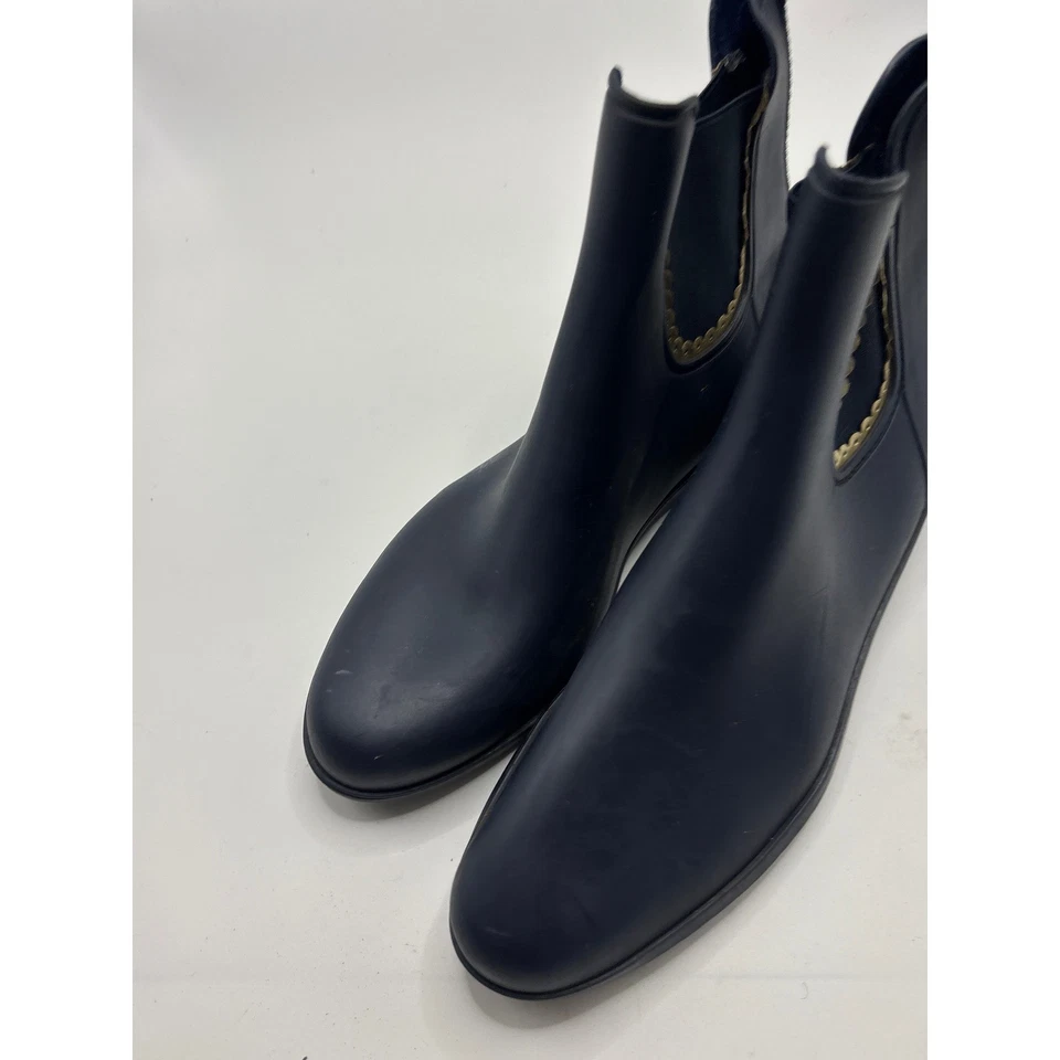 Jack Rogers Navy Blue Rain Boots Women's Size 10 Ankle Chelsea Waterproof - Image 2 of 4