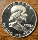 1958 FRANKLIN HALF DOLLAR CHOICE PROOF