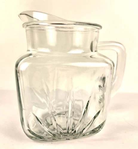 Vintage Federal Glass Starburst Pitcher 1950's Mid Century Modern