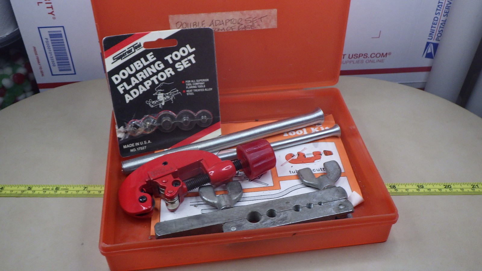 Flaring Tool Set Cornwell PTU-F6 USA 7 Adapters Pipe Cutter Bender Tubing