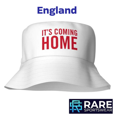 ENGLAND ''IT'S COMING HOME'' PATTERN STYLE  FOOTBALL BUCKET HAT ADULT SIZE  (BNWT)