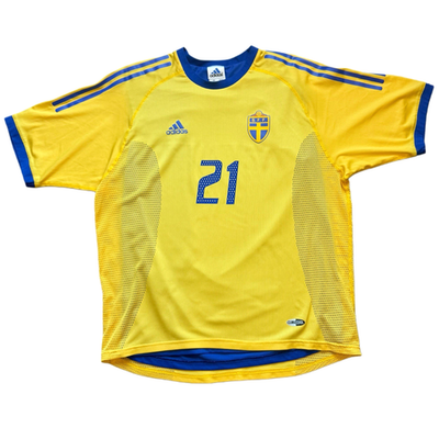 2002/03 Sweden Authentic Home Jersey #21 Ibrahimovic XL World Cup