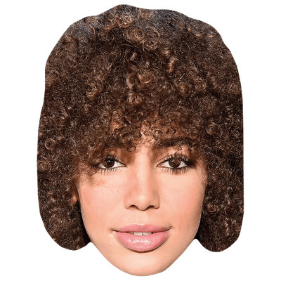 Kaliegh Garris (Curls) Celebrity Mask, Flat Card Face, Fancy Dress Mask