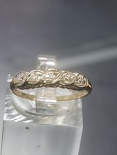 Vintage 1940s 14K Yellow Gold Diamond Wedding Ring 1.62g Estate Bridal Art Deco.