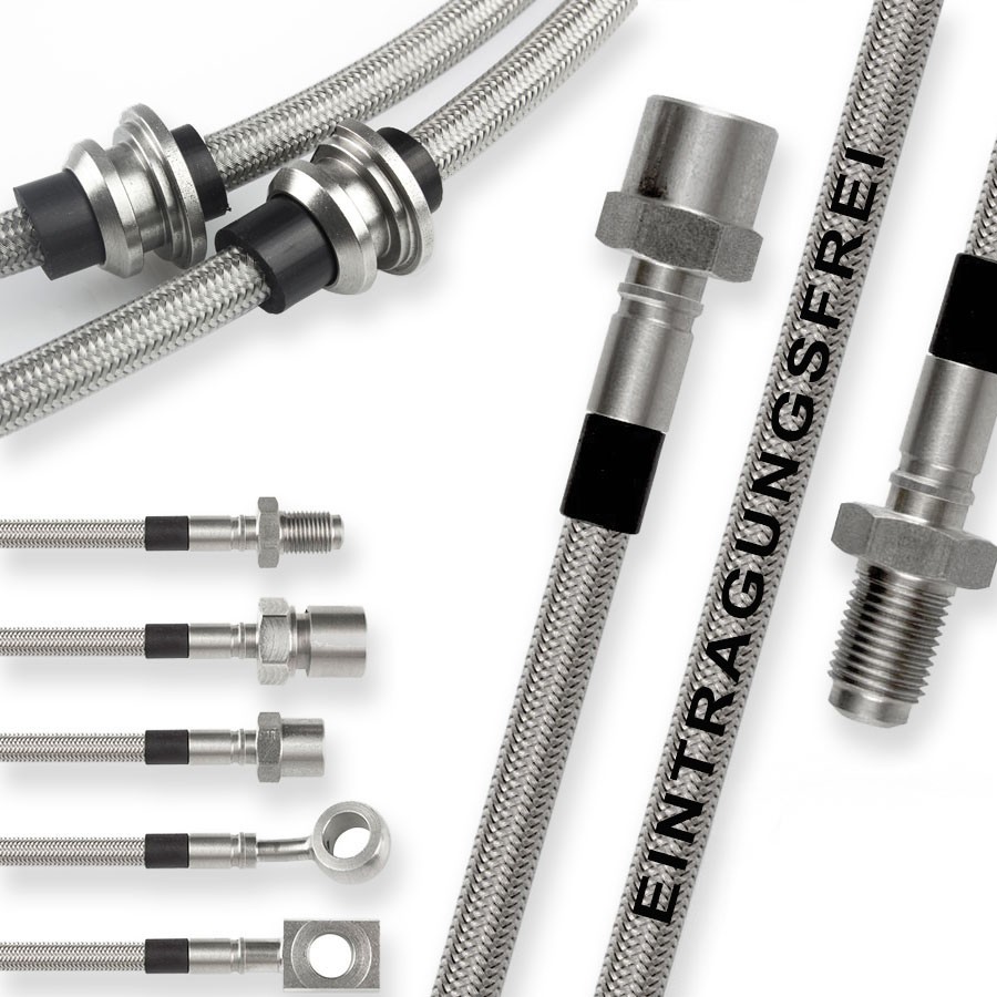 Für Hyundai Santa Fé 2 [CM] Stahlflex Bremsschläuche