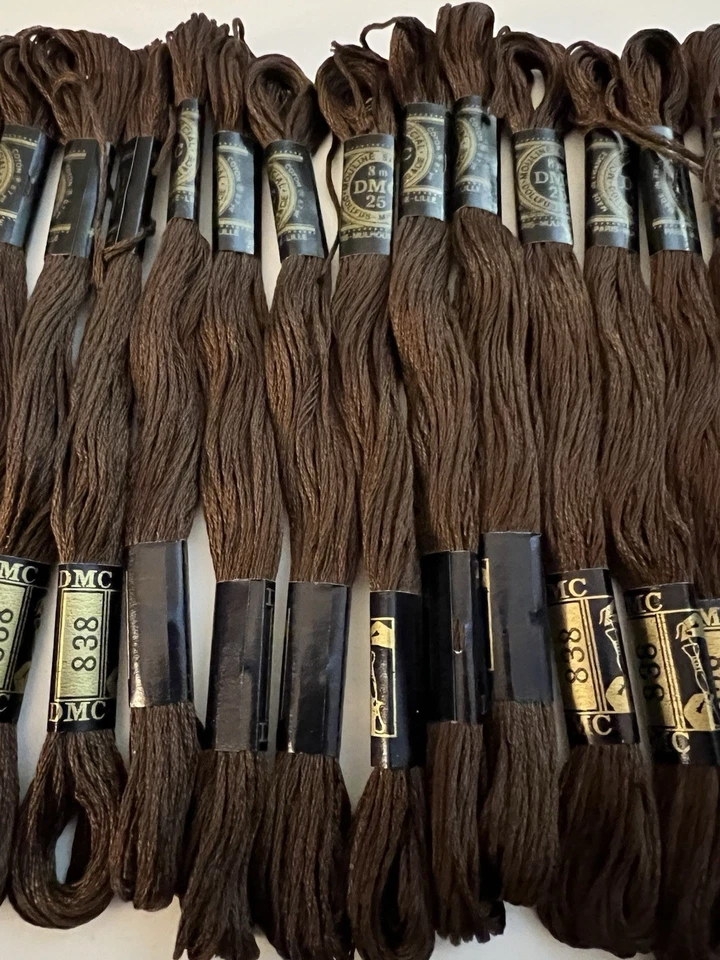 DMC EmbroideryFloss COLOR # 838 Very Dark Beige Brown ~ lot Of 27 - Image 3 of 4