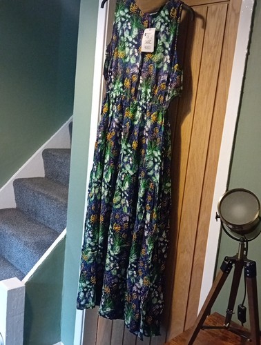 Desigual Floral Maxi Dress Bnwt Size Xl Holiday Cruise Wedding