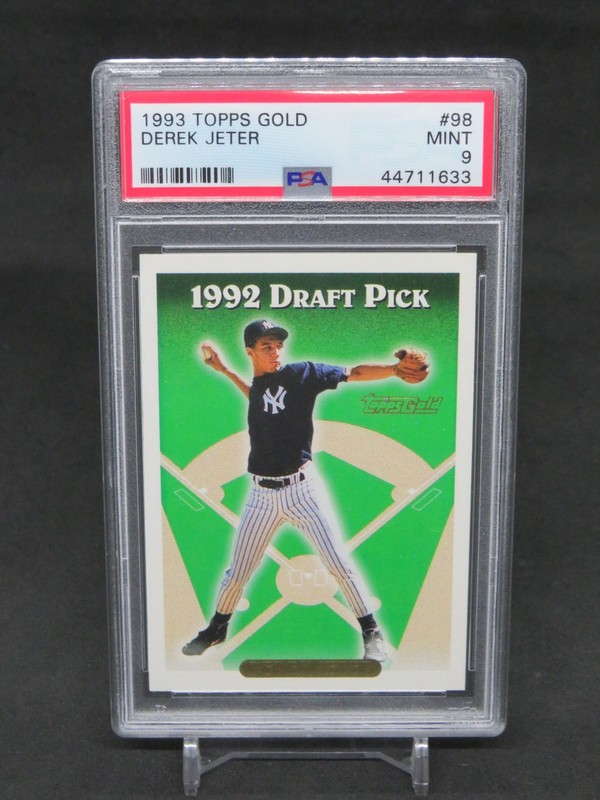 1993 TOPPS GOLD DEREK JETER #98 1992 DRAFT PICK RC PSA 9 YANKEES NP2