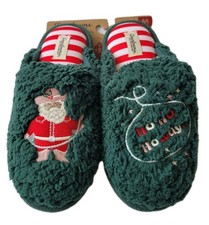 Dearfoams Cozy Comfort Slippers cowboy santa Women's size 7-8 NEW hoho howdy