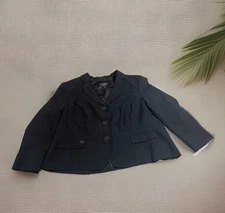 John Meyer Black Long Sleevs Padded 3 Buttons Pocket Blazer Jacket 24W