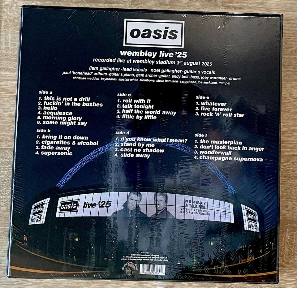 Oasis - Wembley Live ‘25 - 3LP RED box set Of 250 Numbered Copies - Photo 2/4