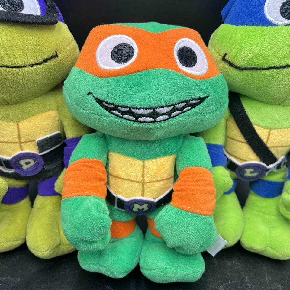 Juego de 3 peluches Teenage Mutant Ninja Turtles TMNT Mutant Mayhem 8" 2023 Foto 3 de 4