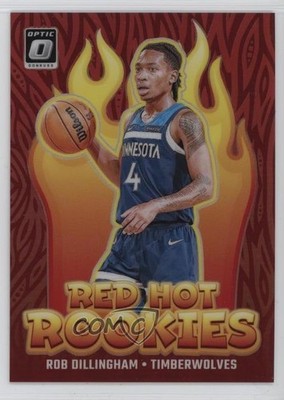 2024 Panini Donruss Optic Hot Rookies Red Prizm 61/99 Rob Dillingham #7 RC 1t4l