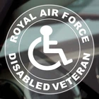 1 x Sign Royal Air Force Disabled Veteran Disability Scooter RAF Window Stickers
