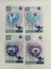 Disney Baby Lilo and Stitch Orthodontic Pacifiers BPA Free Set of 4 Blue Purple