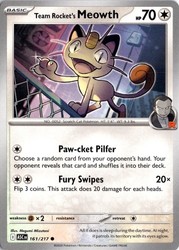 Team Rocket's Meowth 161/217 Mega Evolution: Ascended Heroes