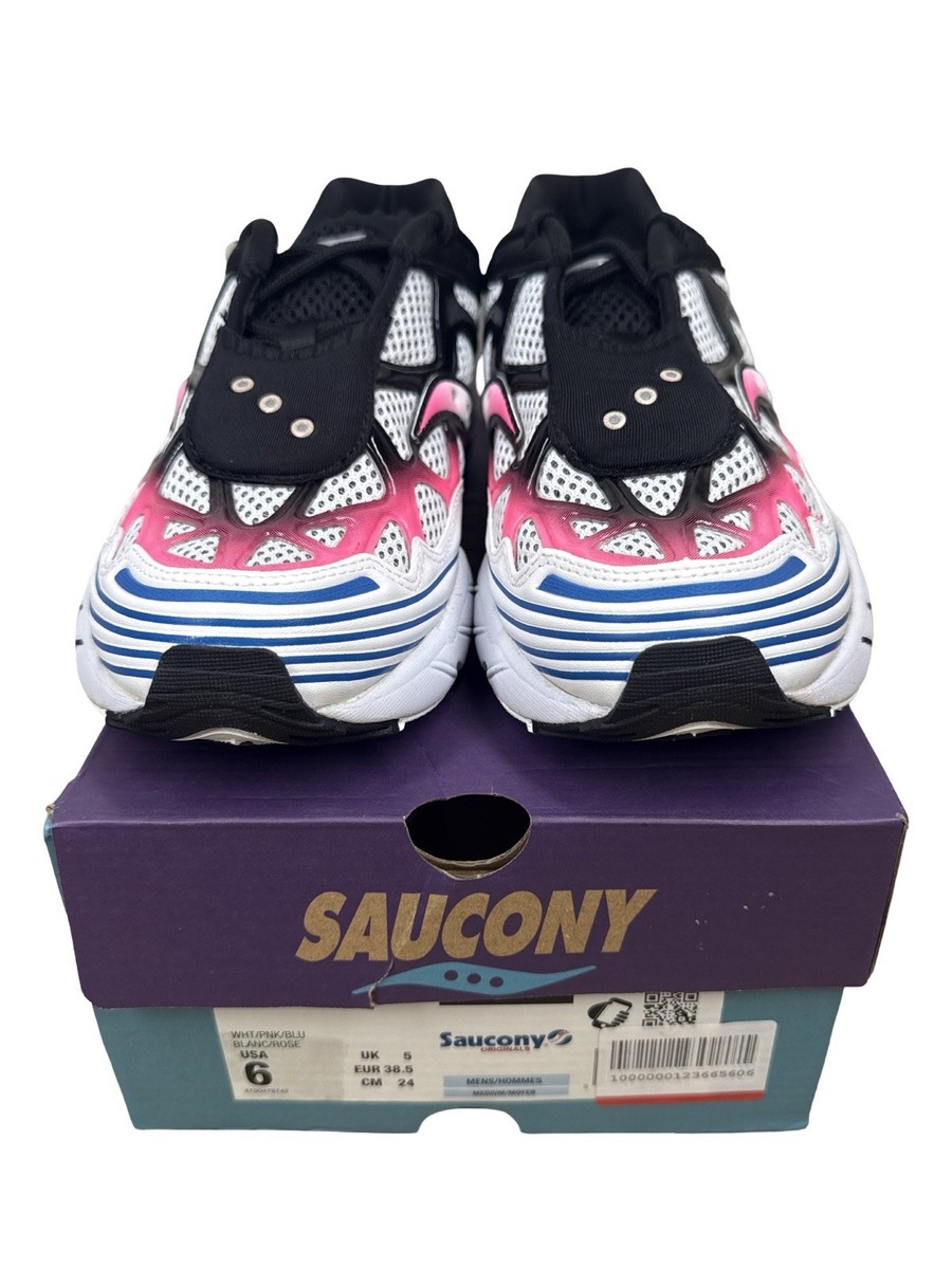 NEW Size 5 Mens Saucony Grid Web White/Pink/Blue Athletic Sneakers S70466-4 Saucony Grid Web Pink Blue for sale | eBay main image 2