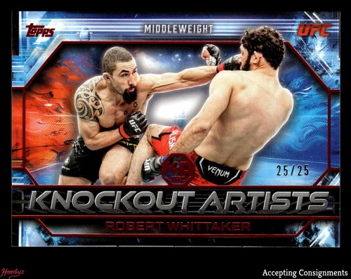 2026 Topps UFC Knockout Knockout Artists Red #KA10 Robert Whittaker 25/25