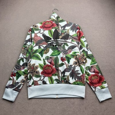Adidas Farm Rio Jacke Damen UK 16 Floral Originals Papagei Vögel Trefoil AOP