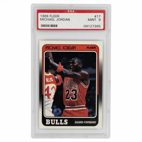 1988 Fleer Michael Jordan #17 PSA MINT 9 Cert #04127365