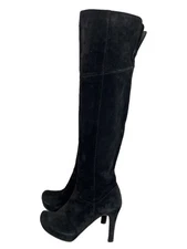 Lanvin Long Boots 23Cm Blk Suede Inm95
