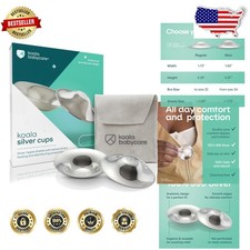 Silver Nipple Shields - Protect  Heal Sore Nipples, Natural Relief