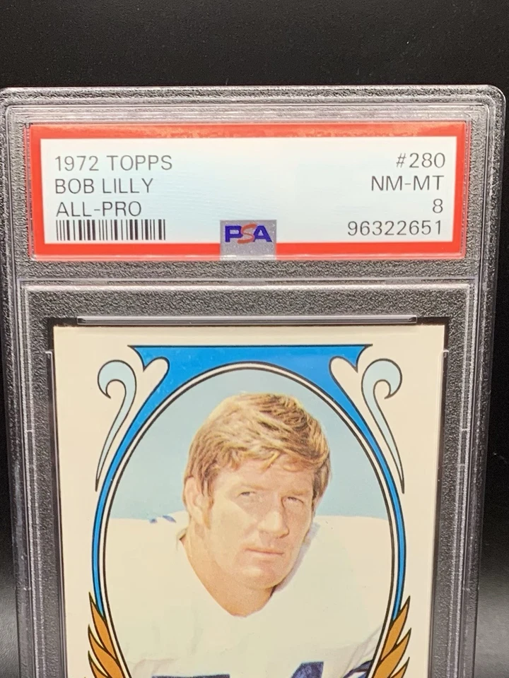 1972 Topps All Pro HOF Bob Lilly #280 Cowboys PSA 8 NM-MT High Card # FREE SHIP - Image 3 of 4