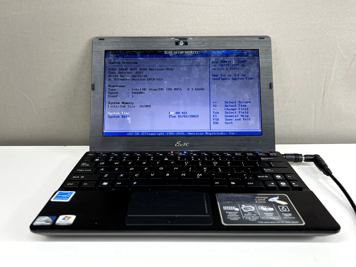 Mini PC Netbook ASUS Eee PC 1000H Blanc - RAM 2Go SSD 120Go - GNU/Linux
