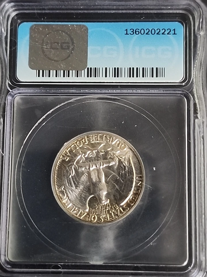 1964 Silver Uncirculated Washington Quarter ICG MS 67 Toned Free Shipping  - Image 2 of 2