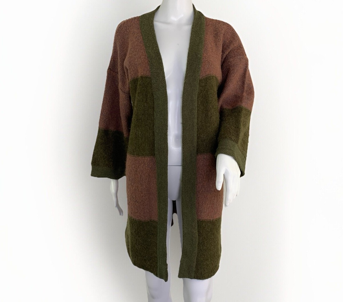 VINTAGE YVES ST LAURENT YSL Cardigan Long Sweater Size M Duster