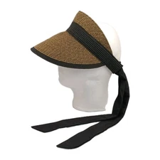UPF 50+ PROTECTION SUN N' SAND Tan Paper Braid HAT 5" BRIM Packable 