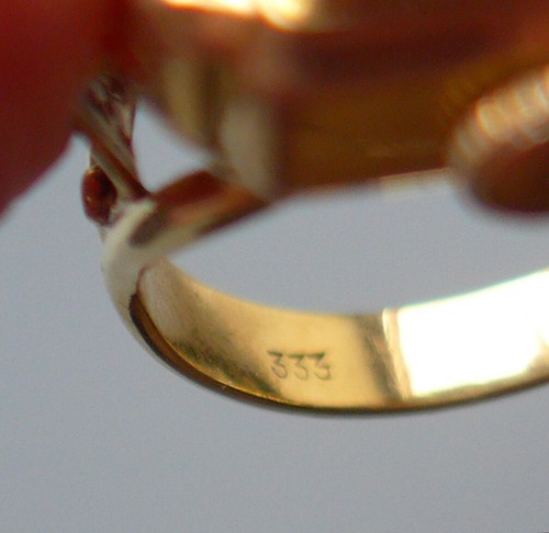 Original 8K Anillo Con Dorado Reloj, Ankerhemmung, Buena Función, Aprox. 1960 - Bild 4 von 6