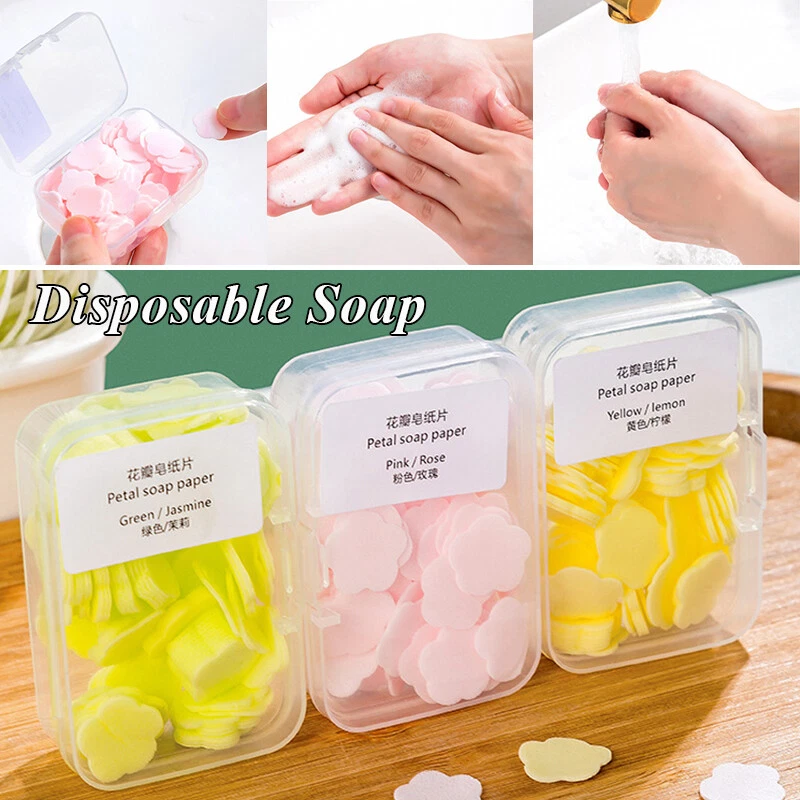 Foaming Soap Flake Washing Hand Paper Slice Sheet Travel Portable 1 Box~