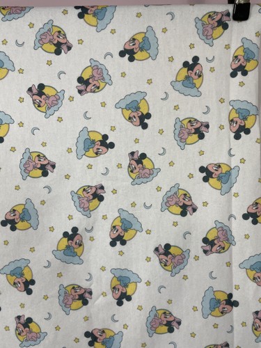 Vintage Peter Pan Fabrics Disney Baby Mickey Minnie Mouse Flannel 66” x 43” BN10 - Picture 4 of 13